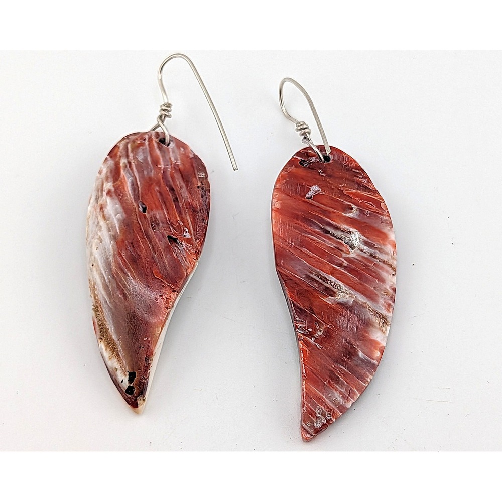 Handmade Native Earrings Purple Kachina Shell Zuni Pueblo Art by G. Chattin ** - Picture 8 of 8